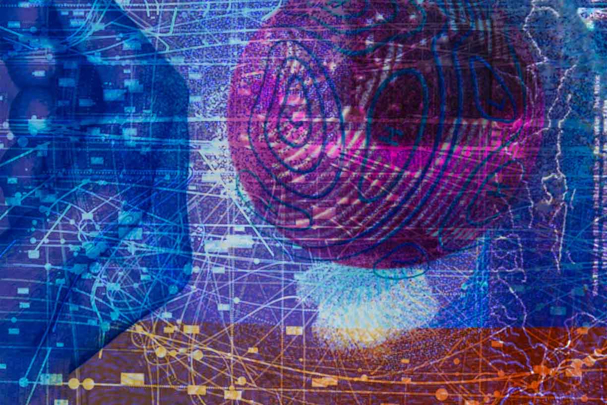 macro of currency with colorful overlay