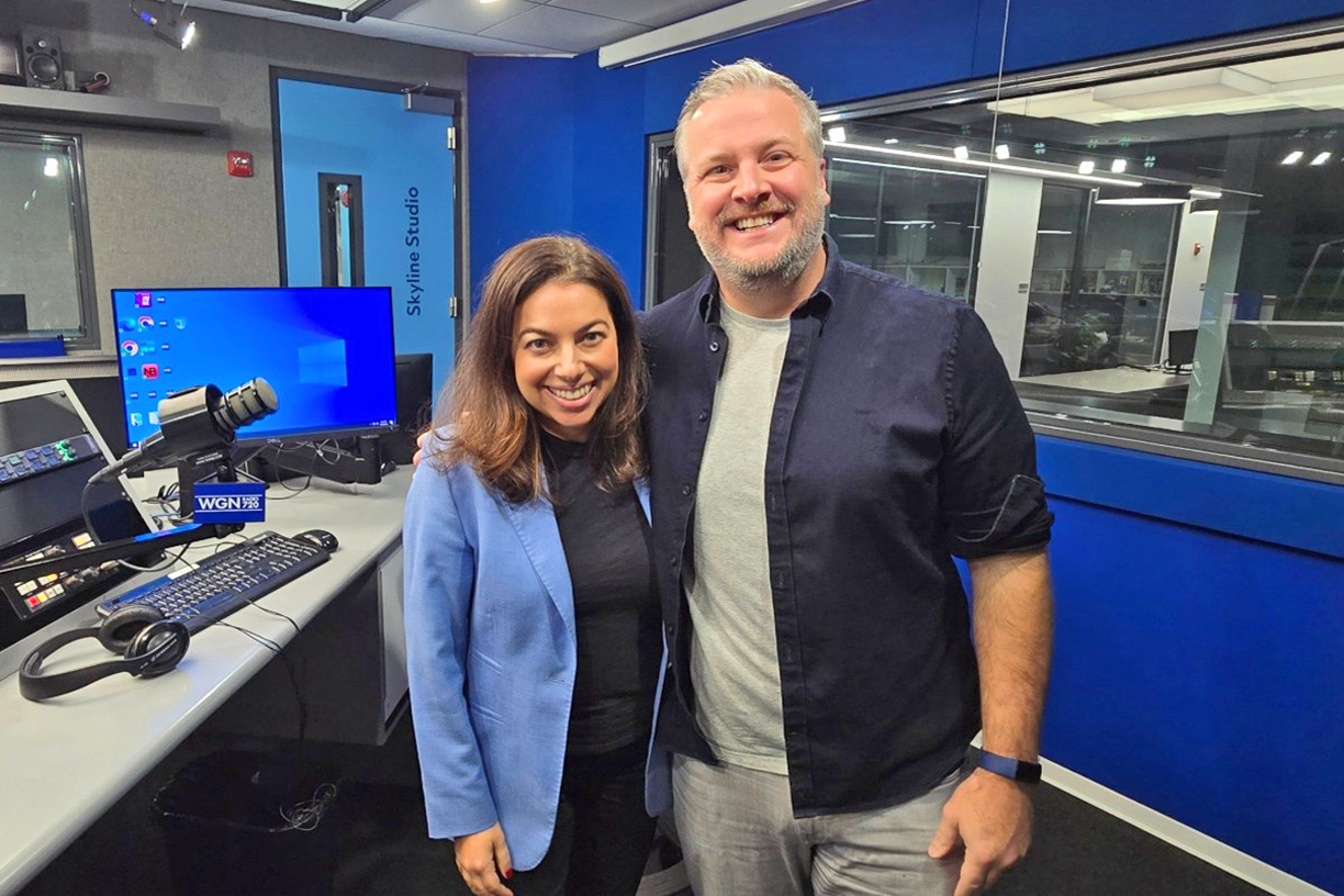Jennifer Gartenberg in WGN studio