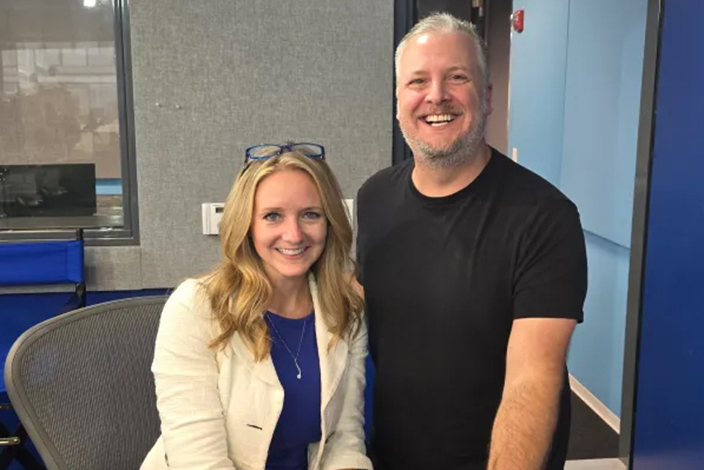 Tiffany Irving with Jon Hansen in WGN studio