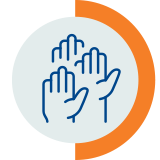 raised hands icon